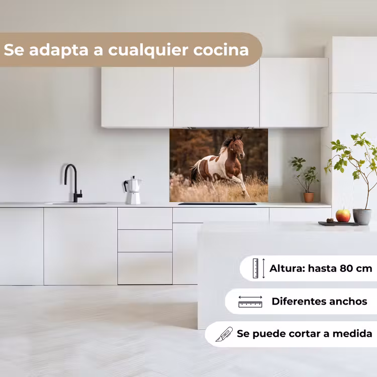 Revestimiento cocina - Caballo - Marrón - Hierba — 6