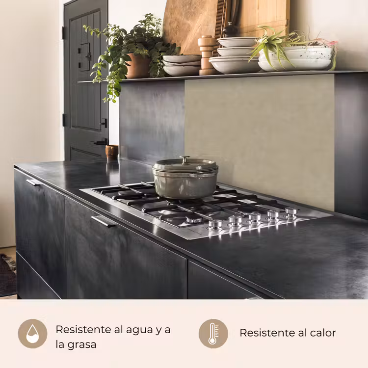 Revestimiento cocina - Color topo - Textura nublada - Natural — 4