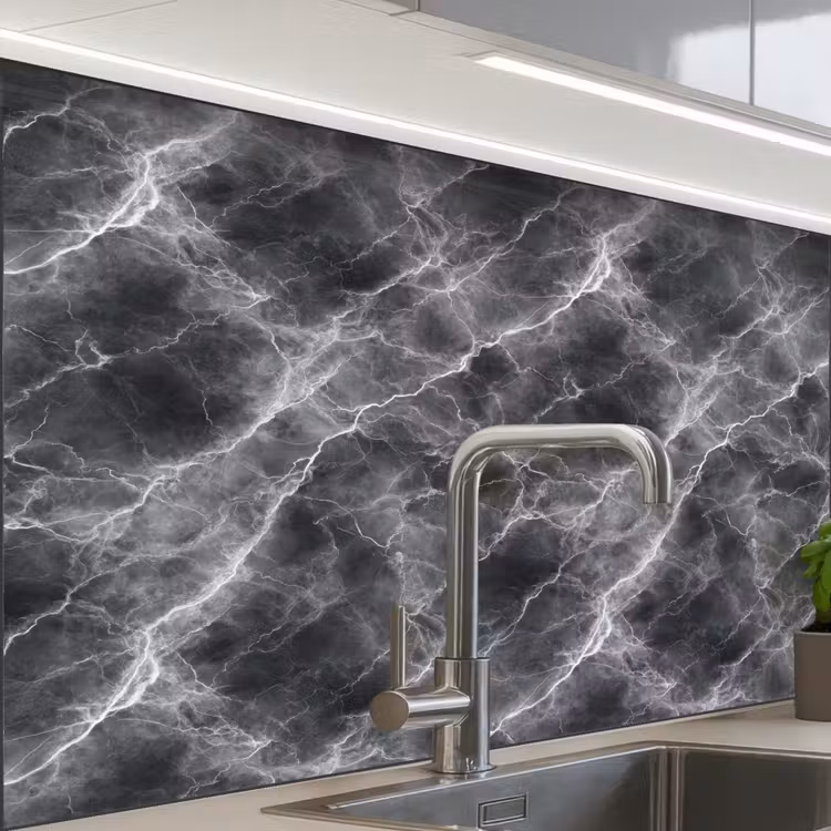 Revestimiento cocina - Gris oscuro - Rayo - Mármol — 1