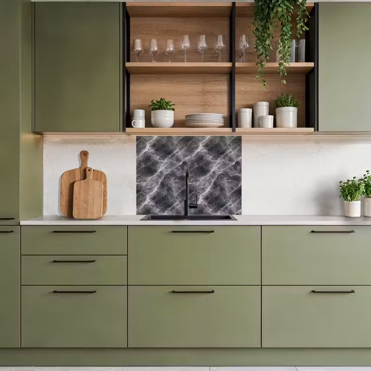 Revestimiento cocina - Gris oscuro - Rayo - Mármol — 7