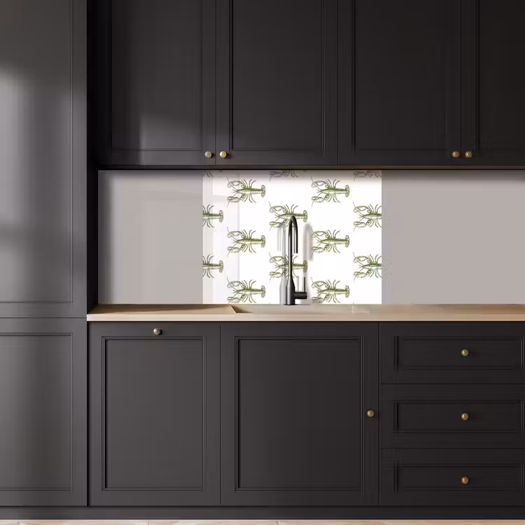 Revestimiento cocina - Langostas - Verde - Patrón — 5