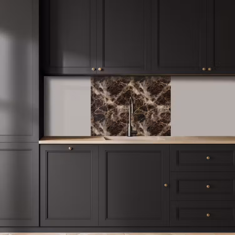 Revestimiento cocina - Marrón - Oro - Mármol — 5