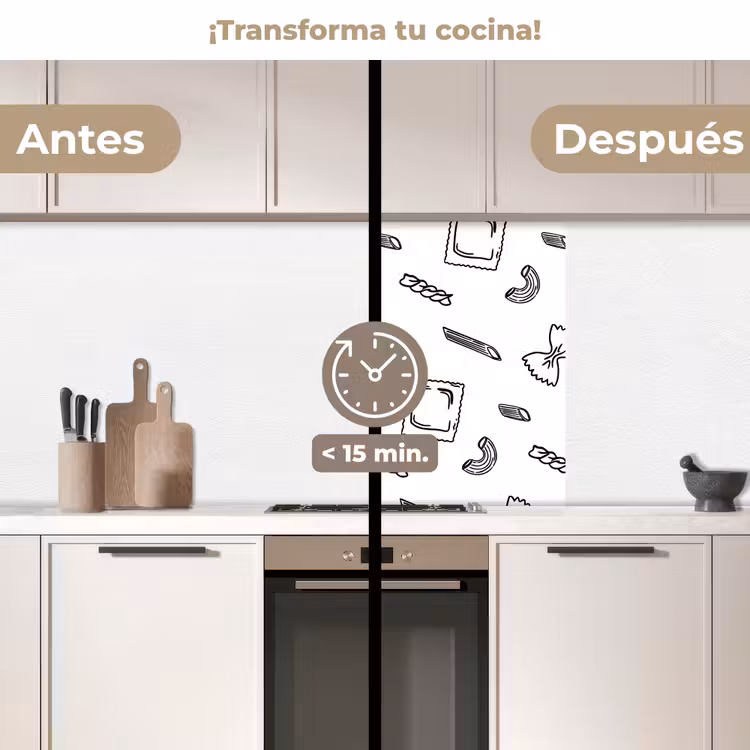 Revestimiento cocina - Pasta - Patrón - Blanco y negro — 2