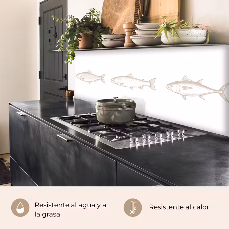 Revestimiento cocina - Piscis - Blanco - Beige — 5