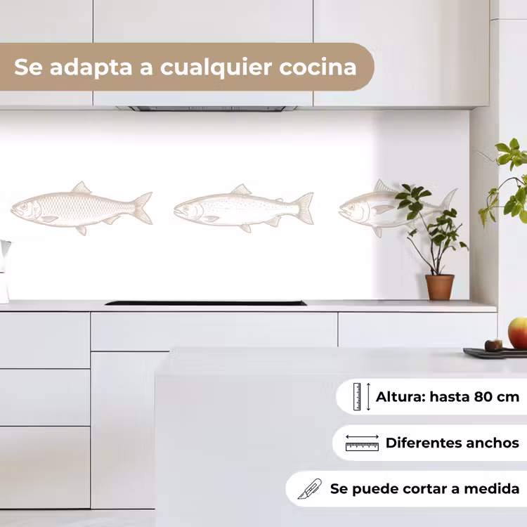 Revestimiento cocina - Piscis - Blanco - Beige — 7