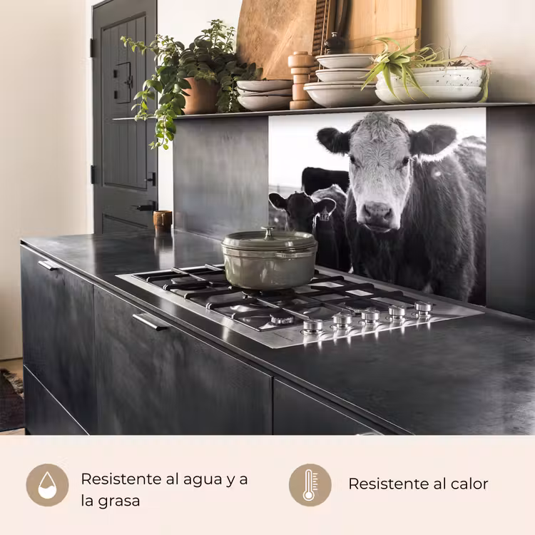 Revestimiento cocina - Vacas - Blanco y negro — 4