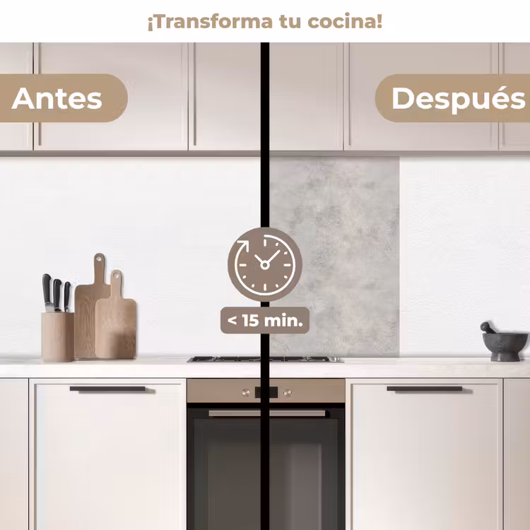 Revestimiento cocina - Gris - Hormigón - Industrial — 2