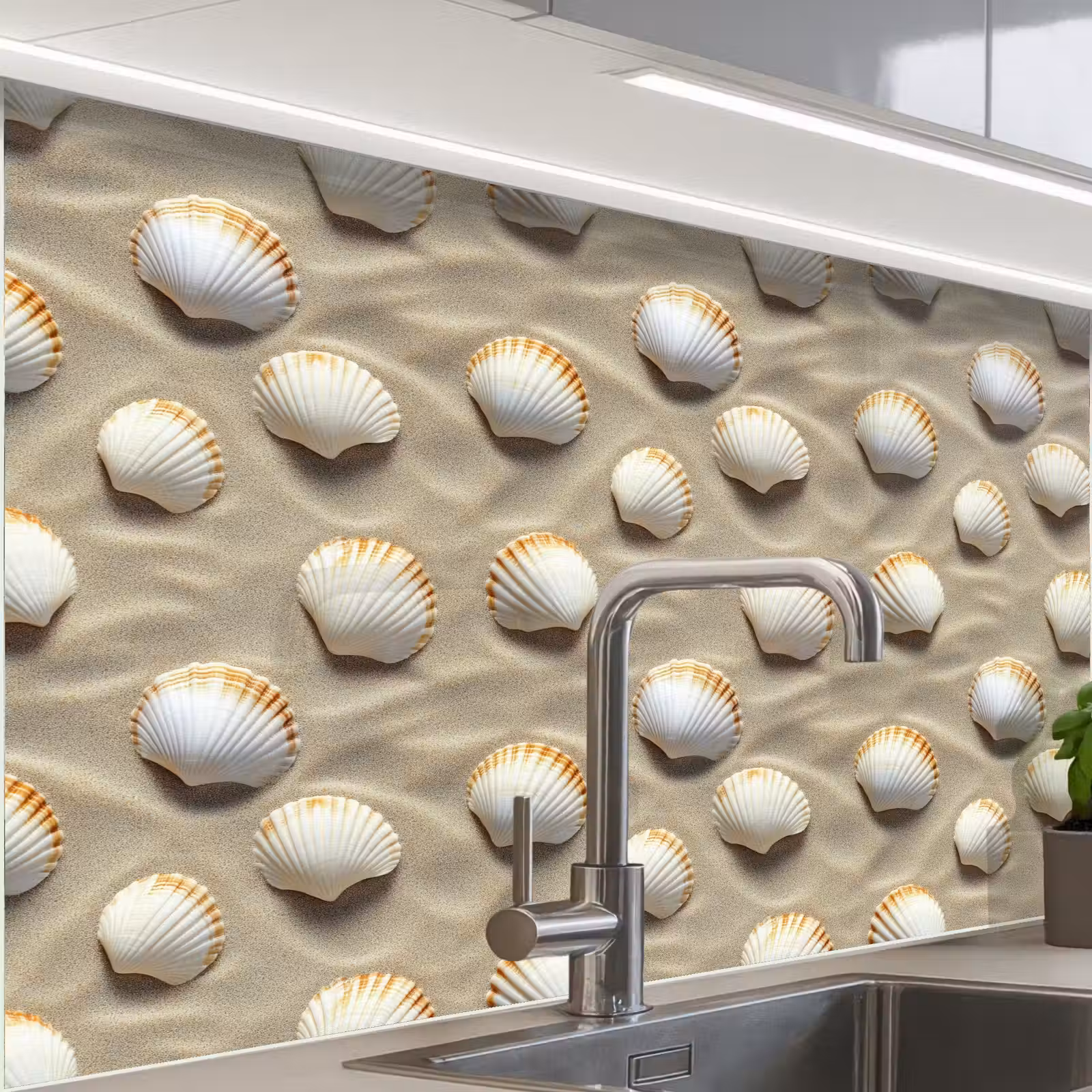 Revestimiento cocina - Conchas - Arena - Marítimo — 1