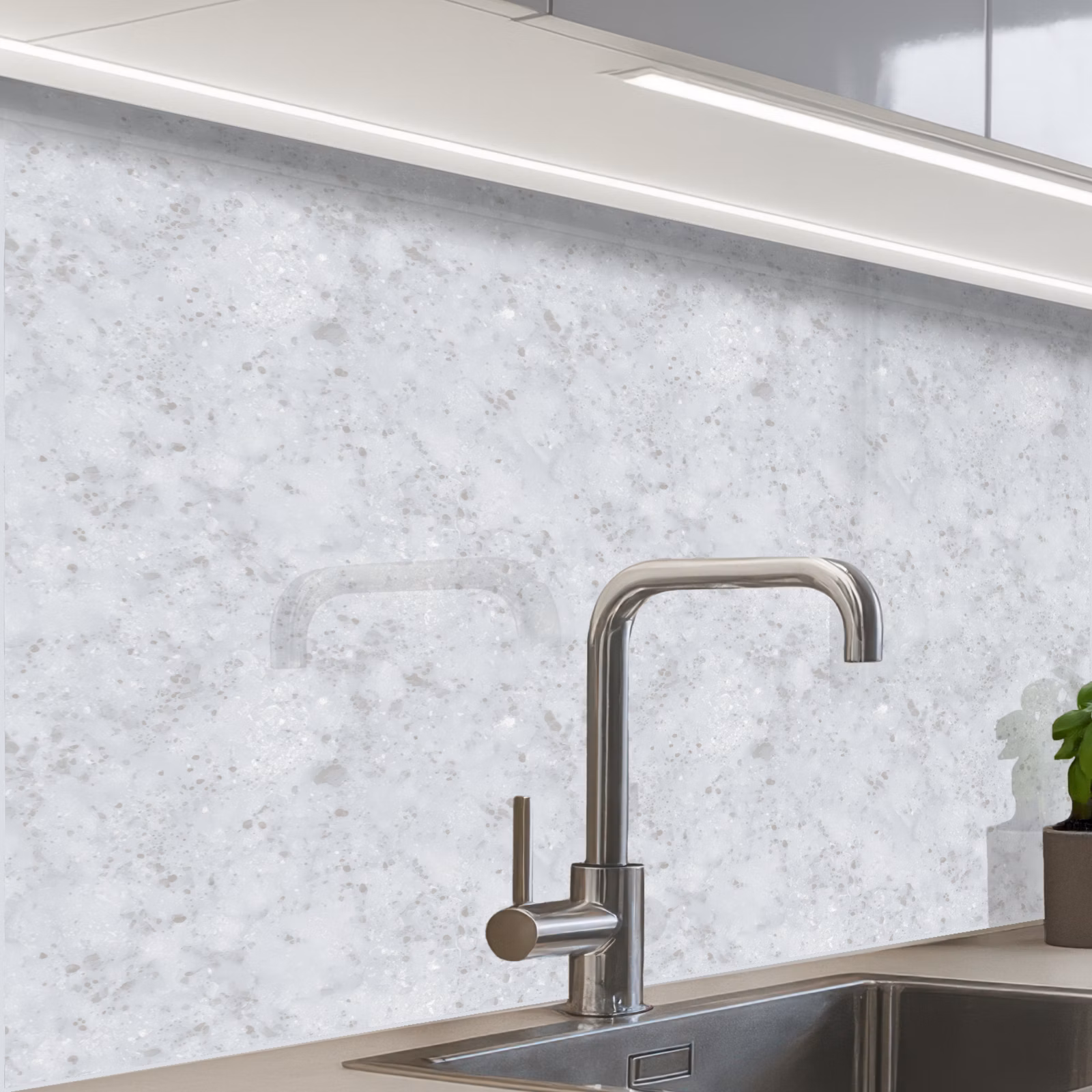 Revestimiento cocina - Gris - Efecto terrazo - Hormigón — 1