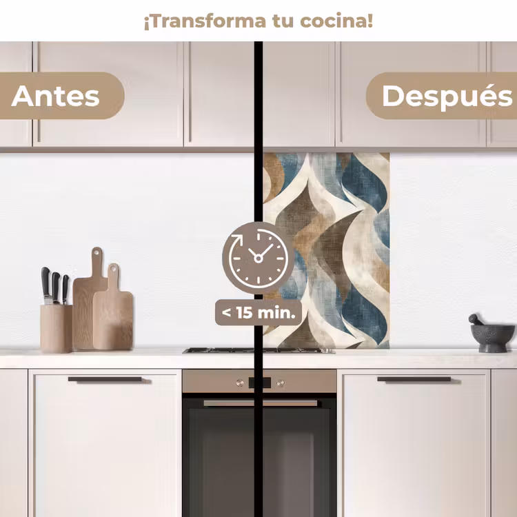 Revestimiento cocina - Abstracto - Olas - Colorido — 2