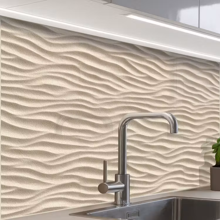 Revestimiento cocina - Arena - Olas - Beige — 1
