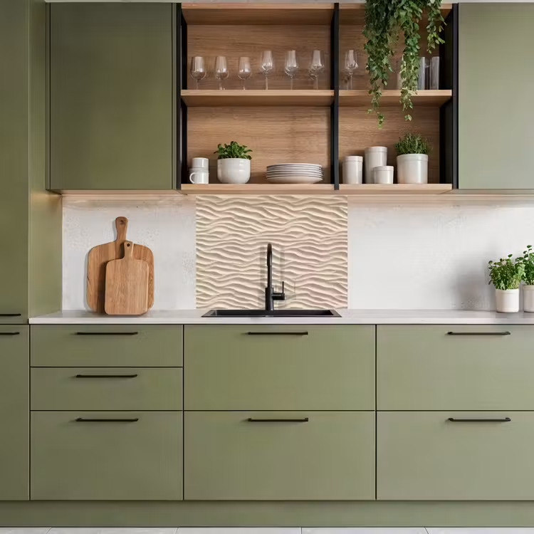 Revestimiento cocina - Arena - Olas - Beige — 7
