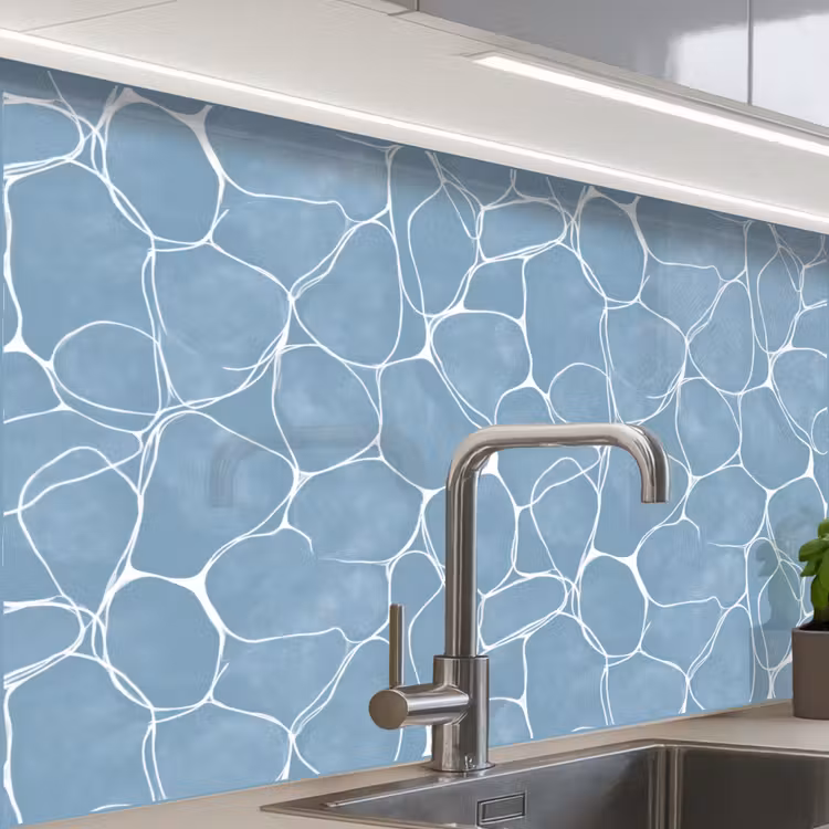 Revestimiento cocina - Ecológico - Estampado - Azul — 1