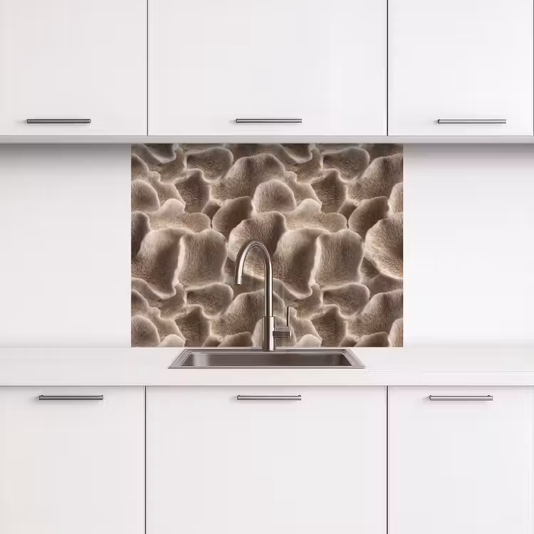 Revestimiento cocina - Forma de abanico - Beige - Textura de fibra — 3