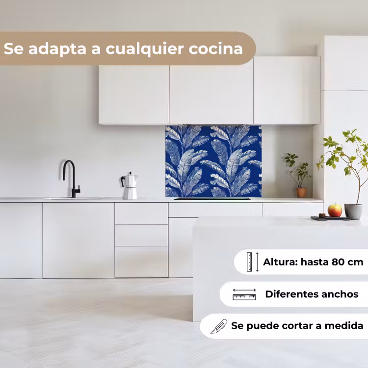 Revestimiento cocina - Hoja - Palma - Azul — 6