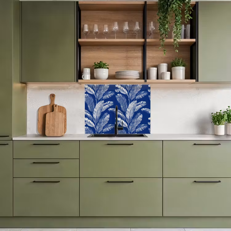 Revestimiento cocina - Hoja - Palma - Azul — 7