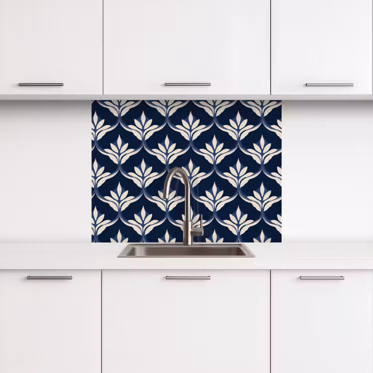 Revestimiento cocina - Moderno - Diseño - Azul — 3