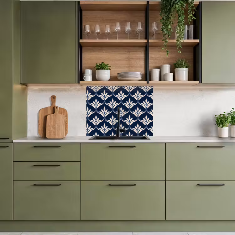 Revestimiento cocina - Moderno - Diseño - Azul — 7