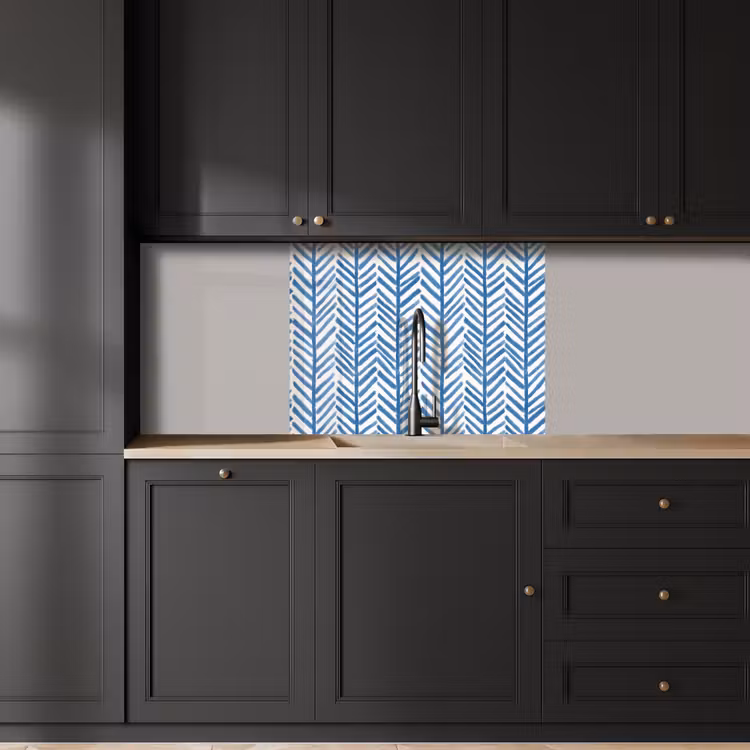 Revestimiento cocina - Motivo - Rayas - Azul — 5