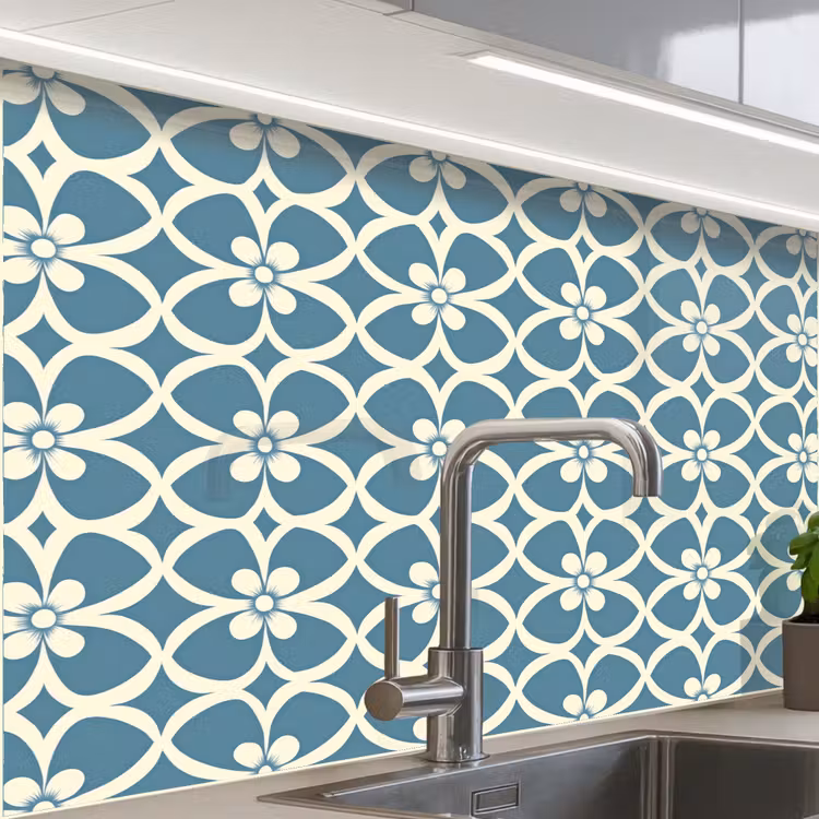 Revestimiento cocina - Patrón - Simétrico - Azul — 1