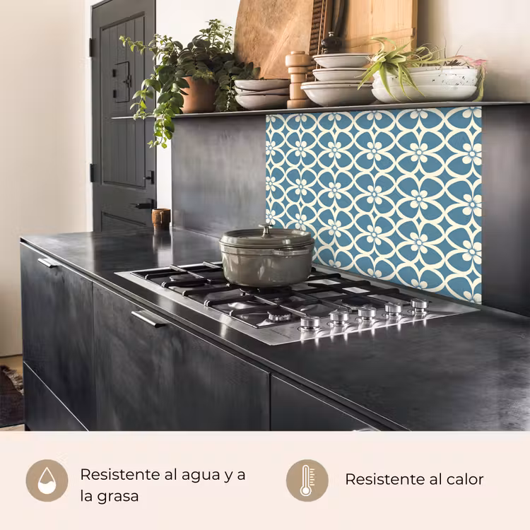 Revestimiento cocina - Patrón - Simétrico - Azul — 4