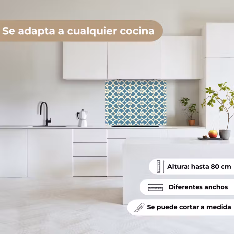Revestimiento cocina - Patrón - Simétrico - Azul — 6