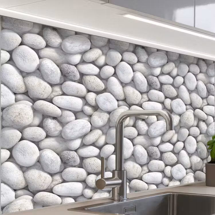 Revestimiento cocina - Piedras - Gris - Oval — 1