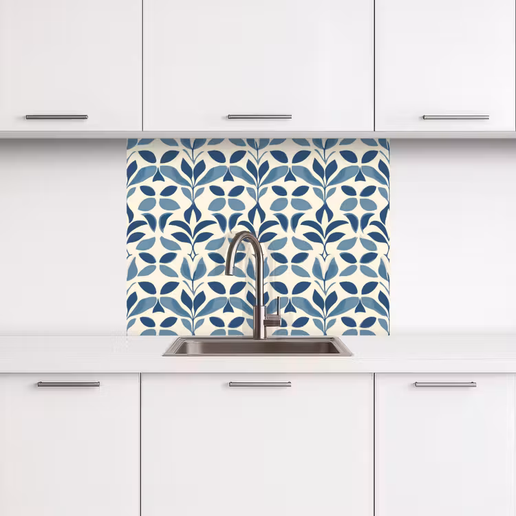 Revestimiento cocina - Flora - Moderno - Azul — 3