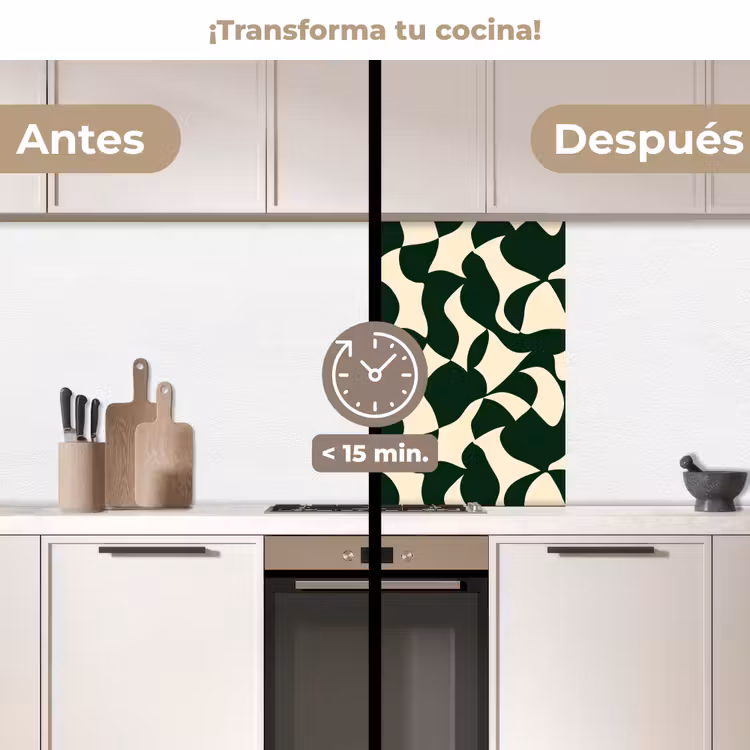 Revestimiento cocina - Verde - Superficies ecológicas - Crema — 2