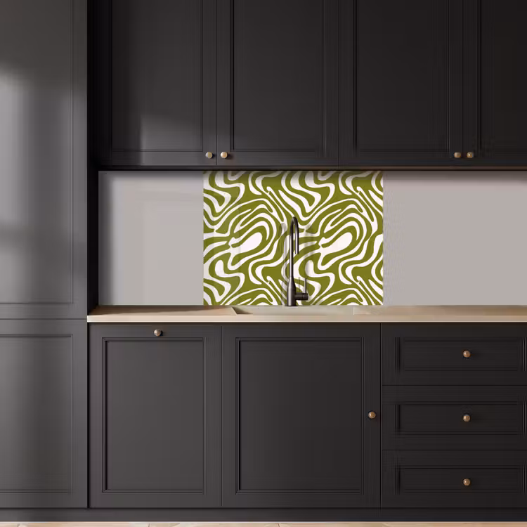 Revestimiento cocina - Patrón de líneas - Verde - Ecológico — 5