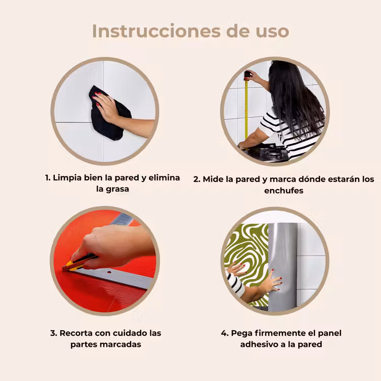 Revestimiento cocina - Patrón de líneas - Verde - Ecológico — 8