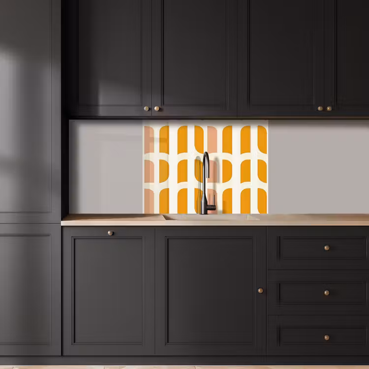 Revestimiento cocina - Geométrico - Patrón - Amarillo - Rosa — 5