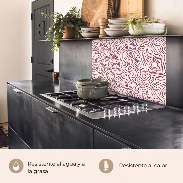 Revestimiento cocina - Línea de bobinado - Magenta - Crema — 4