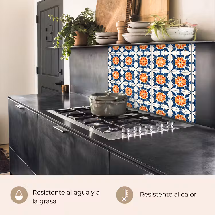 Revestimiento cocina - Tradicional - Azulejos - Naranja — 4