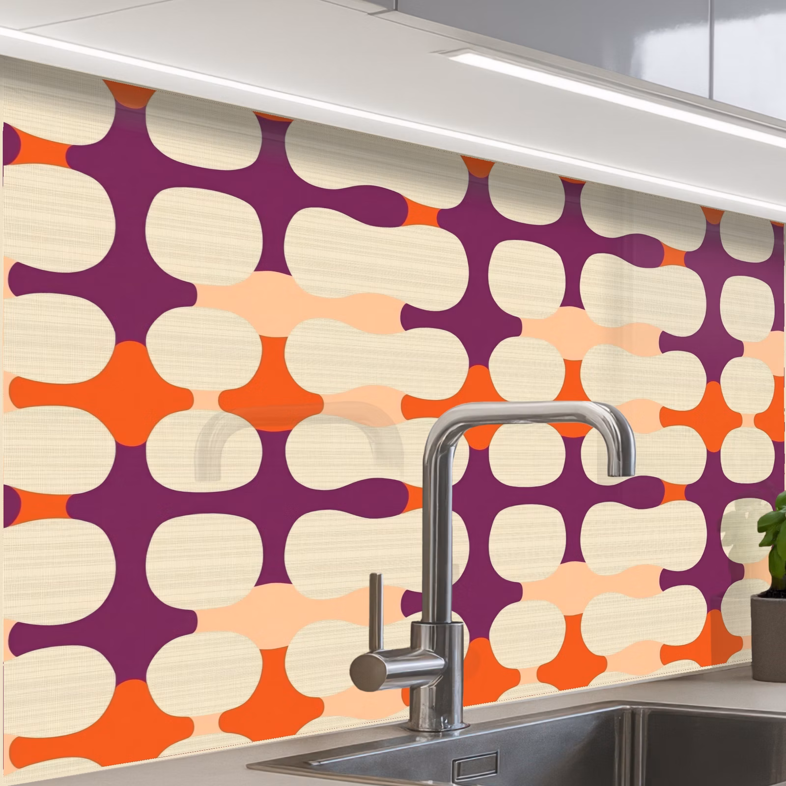 Revestimiento cocina - Moderno - Estampado - Colorido — 1
