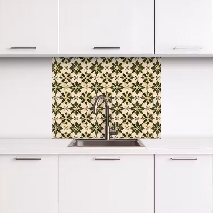 Revestimiento cocina - Azulejos - Patrón - Verde — 3