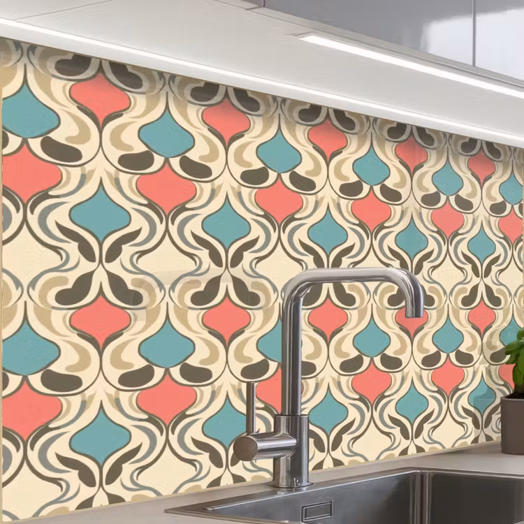 Revestimiento cocina - Barroco - Retro - Colorido — 1