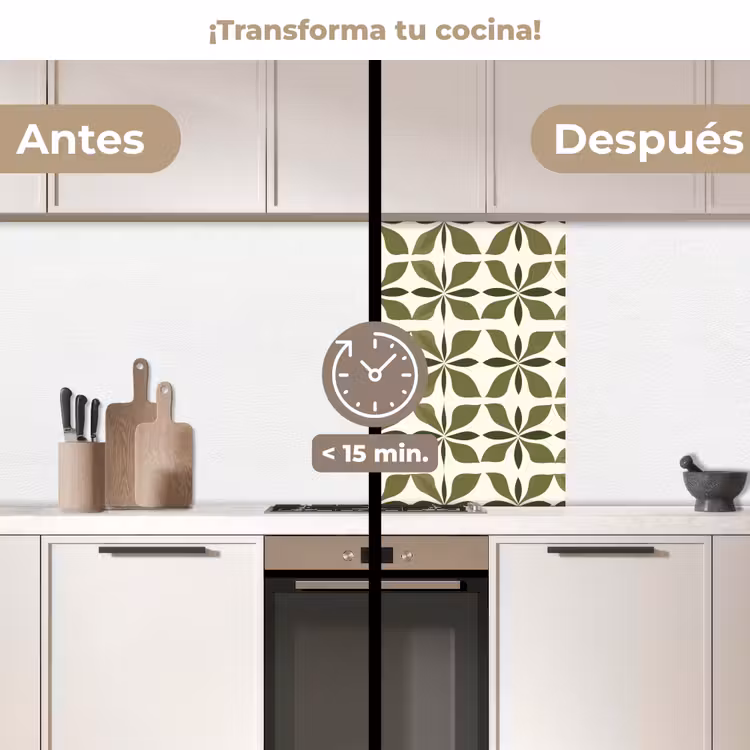 Revestimiento cocina - Botánico - Retro - Verde — 2