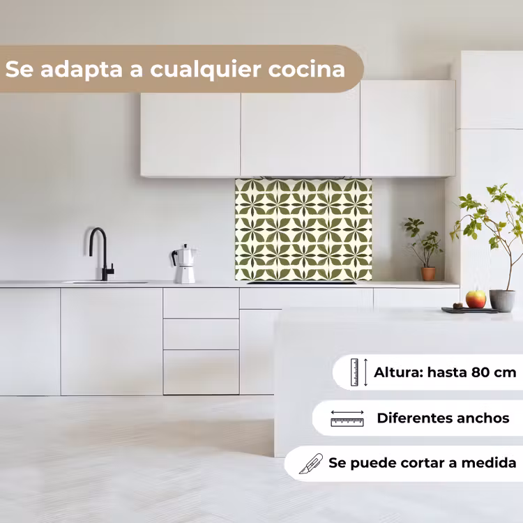 Revestimiento cocina - Botánico - Retro - Verde — 6