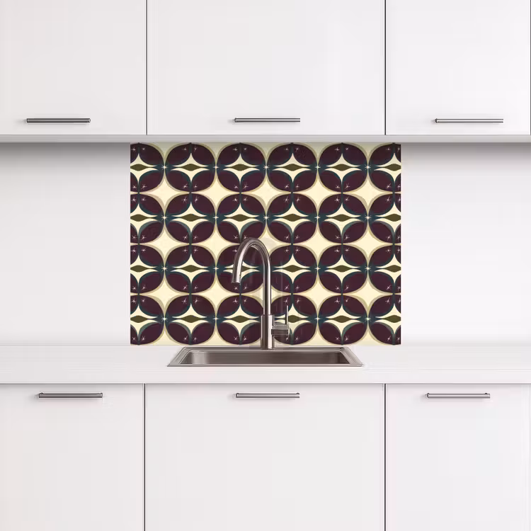 Revestimiento cocina - Círculo - Retro - Colorido — 3
