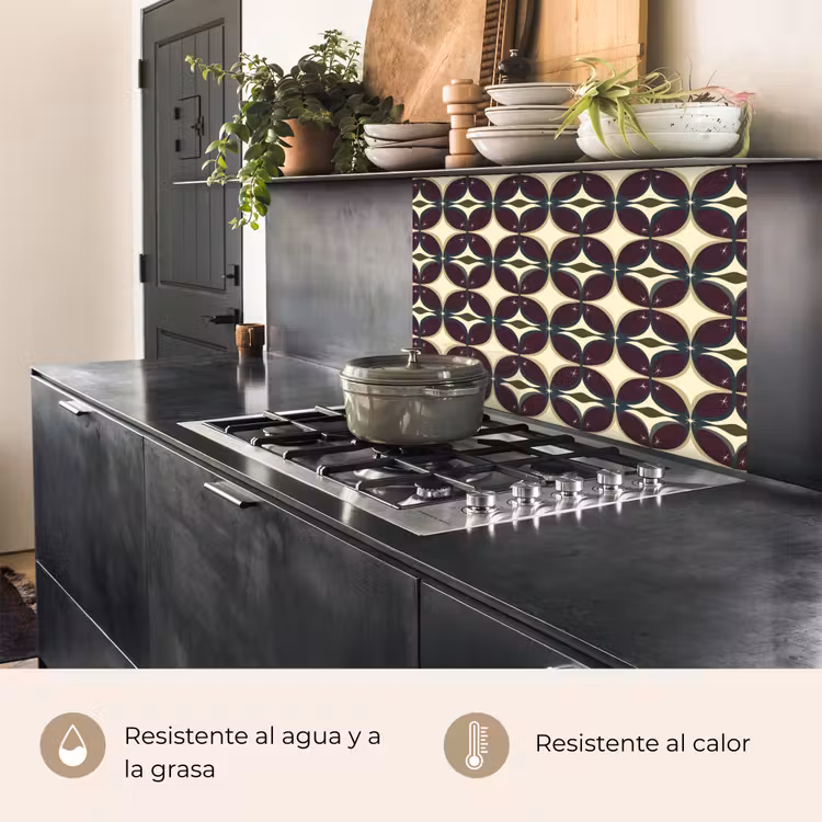 Revestimiento cocina - Círculo - Retro - Colorido — 4