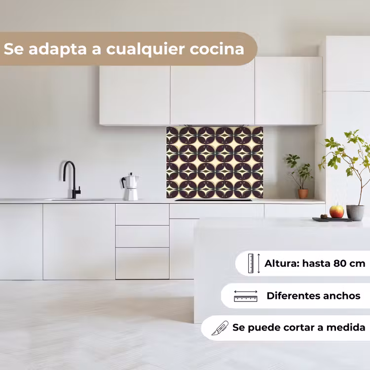 Revestimiento cocina - Círculo - Retro - Colorido — 6