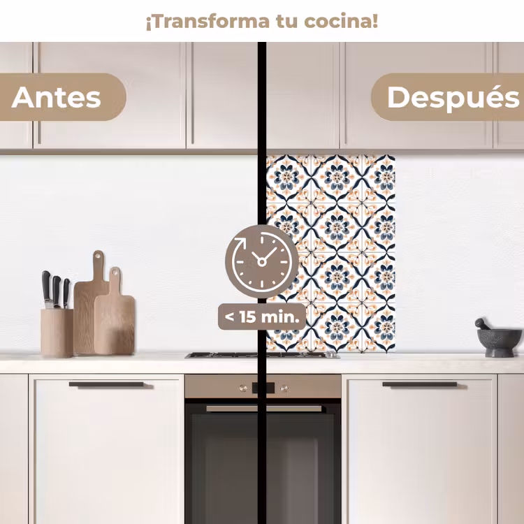 Revestimiento cocina - Forma de hoja - Patrón - Colorido — 2