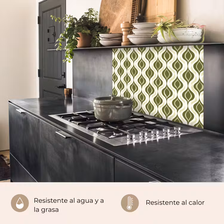 Revestimiento cocina - Motivo - Retro - Verde — 4