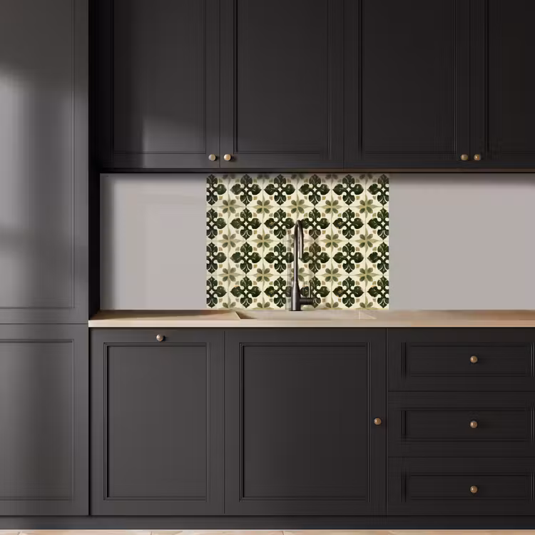 Revestimiento cocina - Patrón - Azulejos - Verde — 5