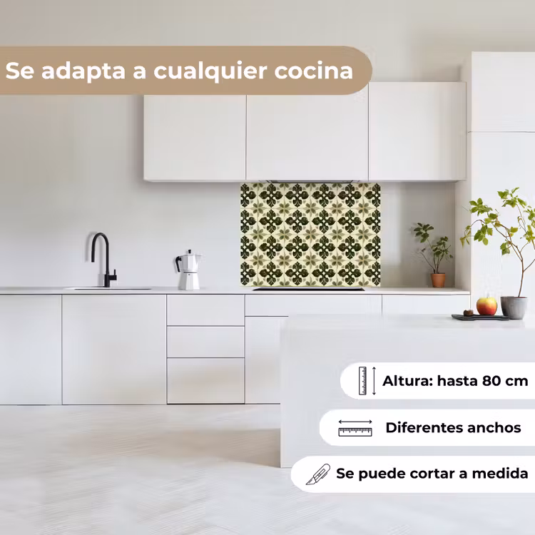 Revestimiento cocina - Patrón - Azulejos - Verde — 6