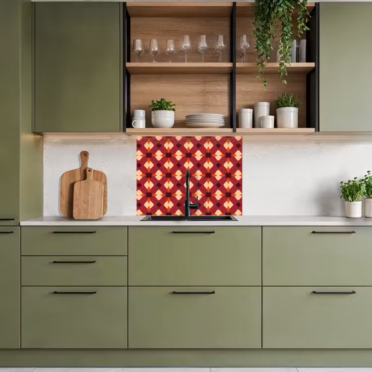 Revestimiento cocina - Retro - Estampado - Colorido — 7