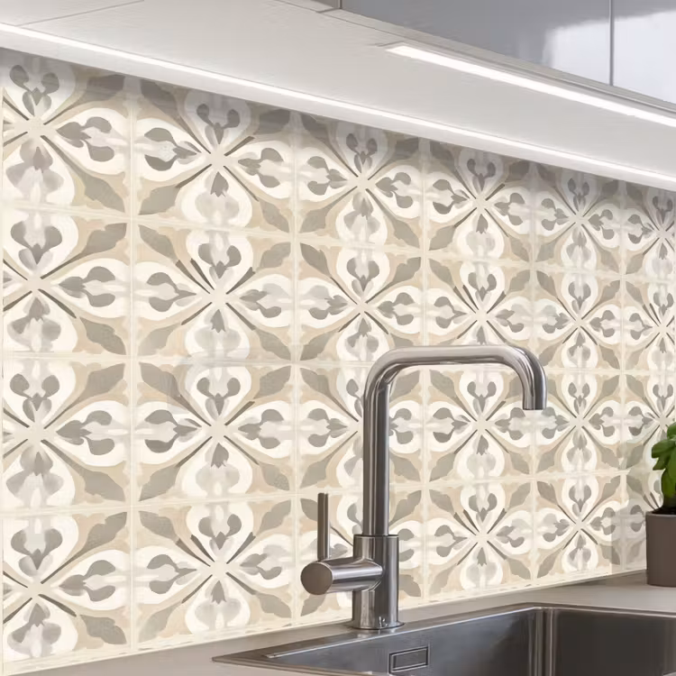 Revestimiento cocina - Azulejos - Motivo - Beige — 1