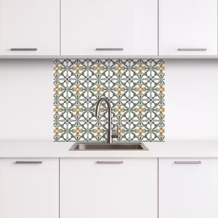 Revestimiento cocina - Floral - Envejecido - Colorido — 3