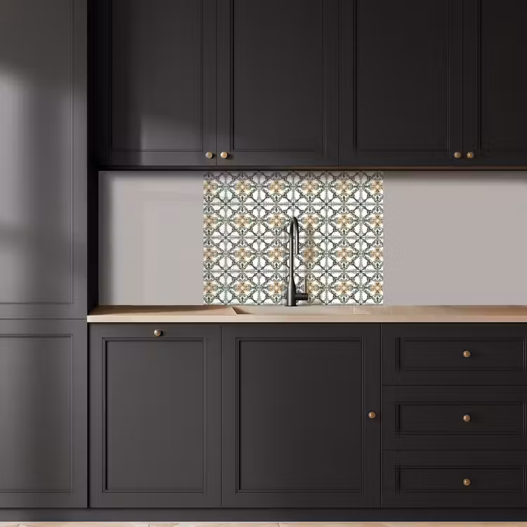 Revestimiento cocina - Floral - Envejecido - Colorido — 5